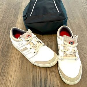 Adidas Adicross Gripmore Size 10.5 White lightly used with Adidas Shoe Bag